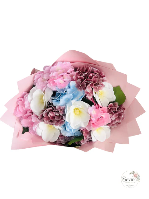 Pastel Capsule Karışık Yapay Buket — Halkalı Sevinç Çiçekçilik