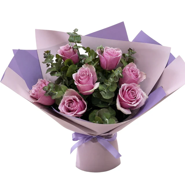Mauve Letter Lila Gül Buketi — Halkalı Sevinç Çiçekçilik