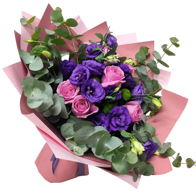 Mauve Ballet Mor Pembe Lisyantus Buketi — Halkalı Sevinç Çiçekçilik