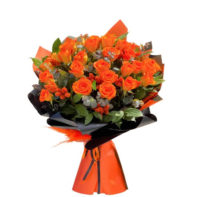 Tangerine Promise Turuncu Gül Buketi — Halkalı Sevinç Çiçekçilik