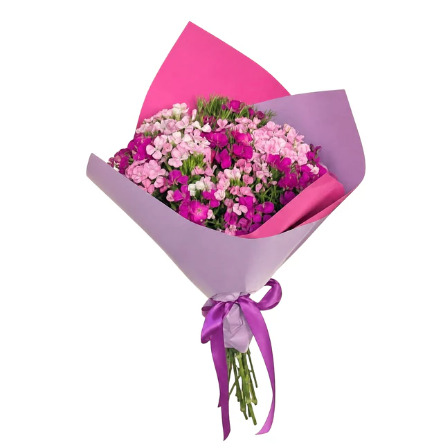 Fuchsia Daydream Fuşya Mevsim Çiçekleri Buketi — Halkalı Sevinç Çiçekçilik
