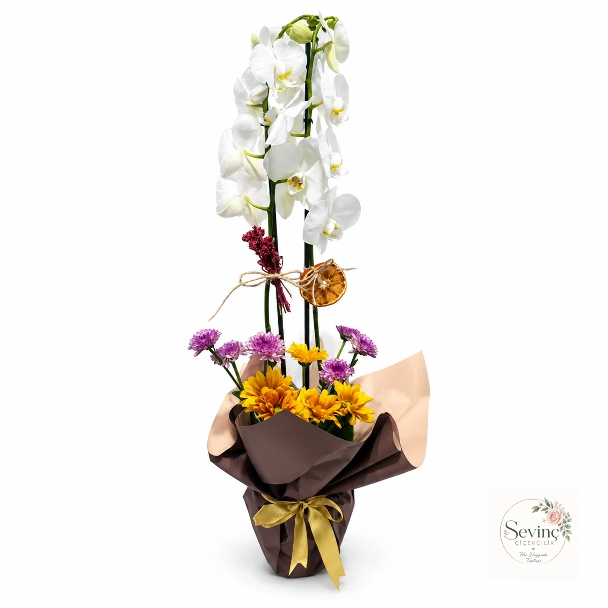 Autumn Porcelain Beyaz Orkide Aranjmanı
